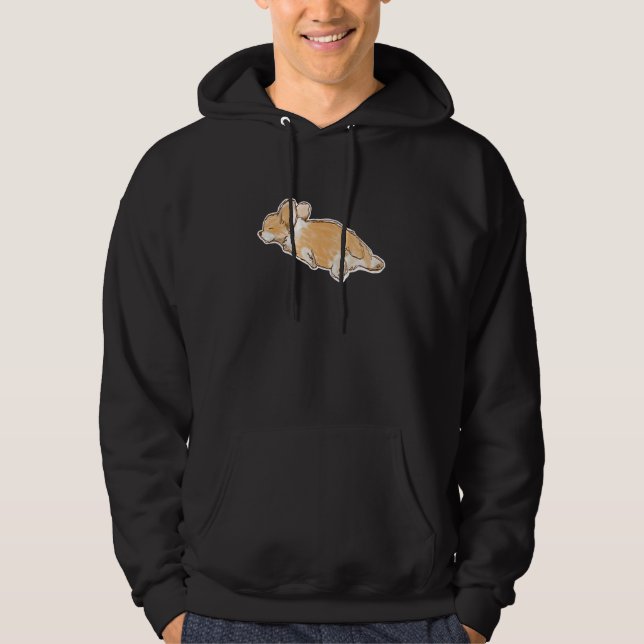 Moletom Desenho Desenho Da Mão Do Cão Corgi (Frente)