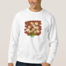 Desenho floral rústico em fundo marrom