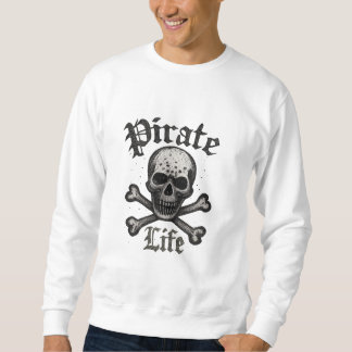 Moletom Desenho Grunge Caveira e Ossos Cruzados da Vida Pi