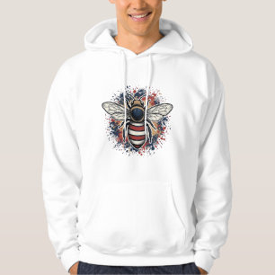 Moletom Desenho Vetorial de Gravação Antiga de Abelha Patr