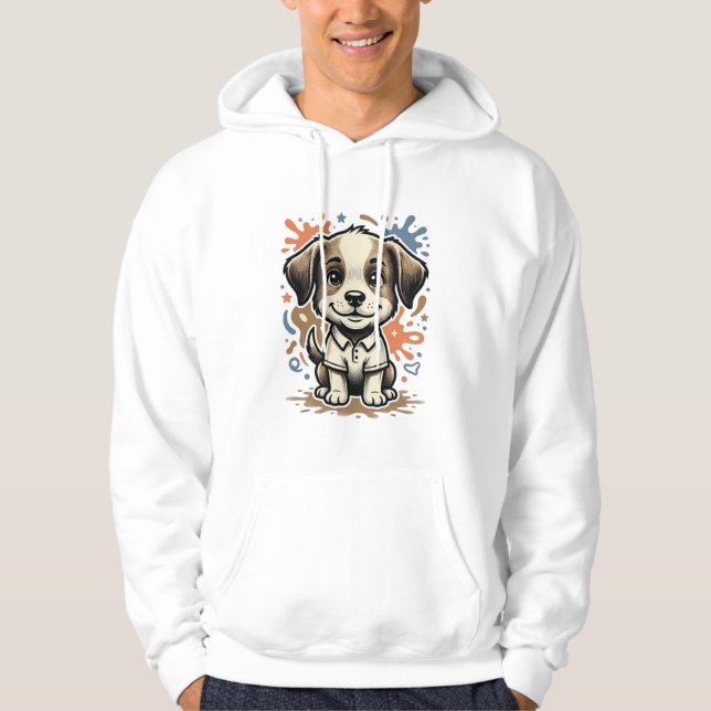 Moletom Desenho Vetorial de Gravação de Splash de Cachorri (Frente)
