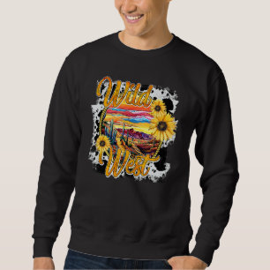 Moletom Deserto de Girassol Ocidental selvagem Vibes Cactu