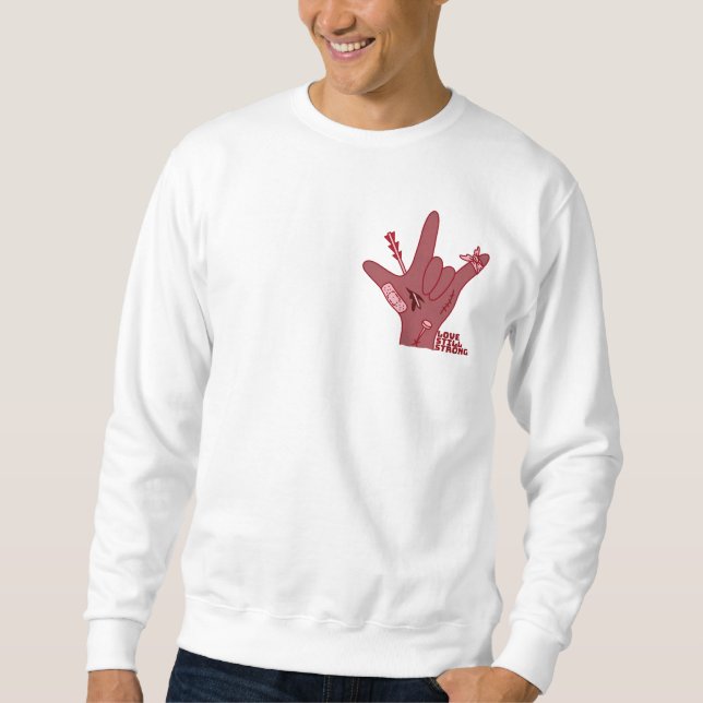 Moletom Design ASL ILY - Amor Ferido Mas Ainda Forte (Frente)
