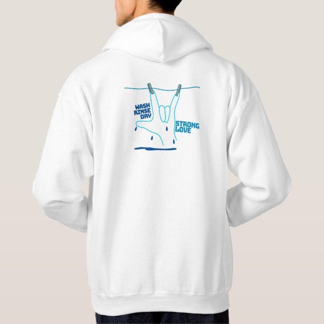 Moletom Design ASL - Lavar, Enxaguar e Secar o Amor ILY (Verso)