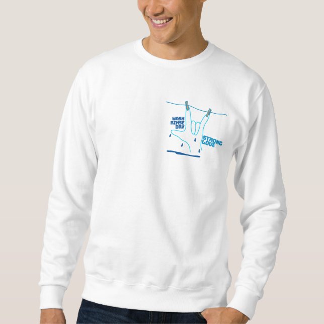 Moletom Design ASL - Lavar, Enxaguar e Secar o Amor ILY (Frente)