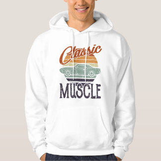 Moletom Design Clássico de Carro Musculoso para Homens Car