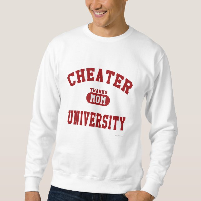 Moletom Design da Faculdade de Faculdade de Cheater (Frente)