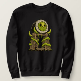 Moletom Design de Ataque Urbano de Monstro Sushi Divertido