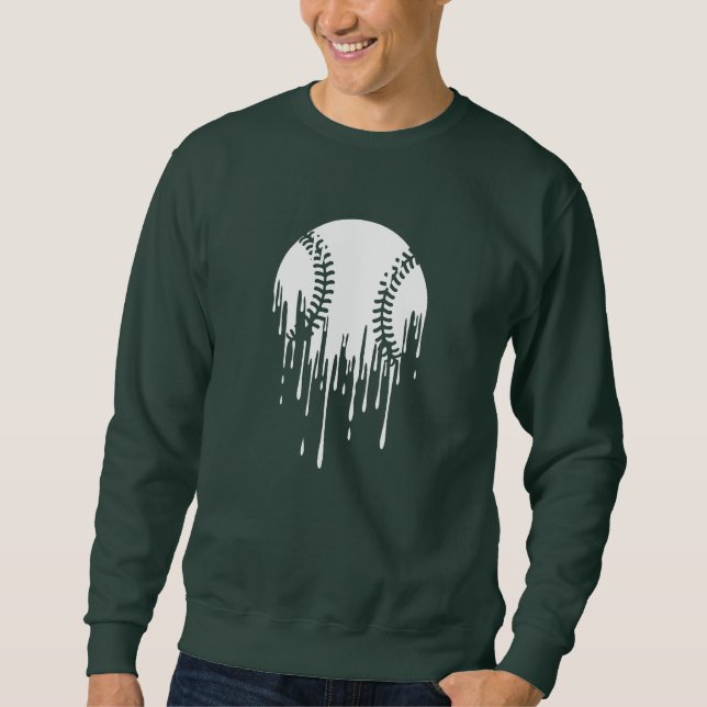 Moletom Design de beisebol pingando para fãs de esportes o (Frente)