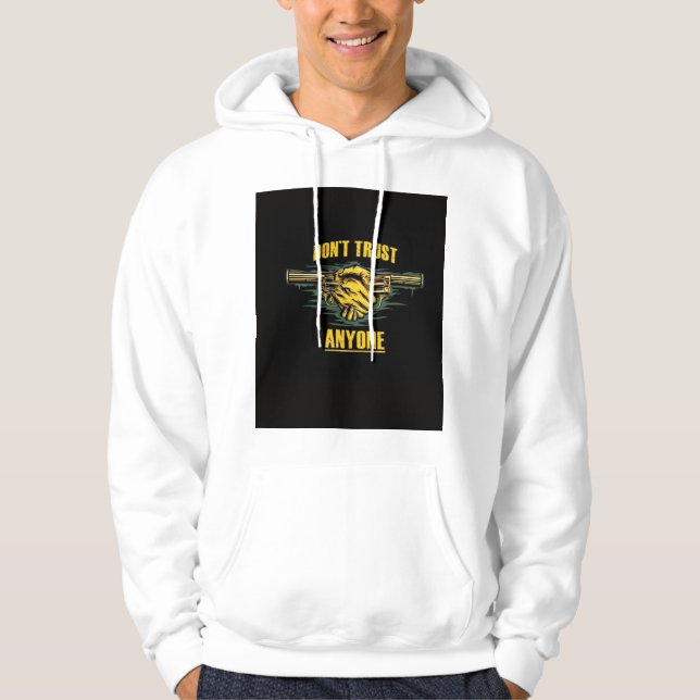 Moletom design de capuz preto e amarelo (Frente)