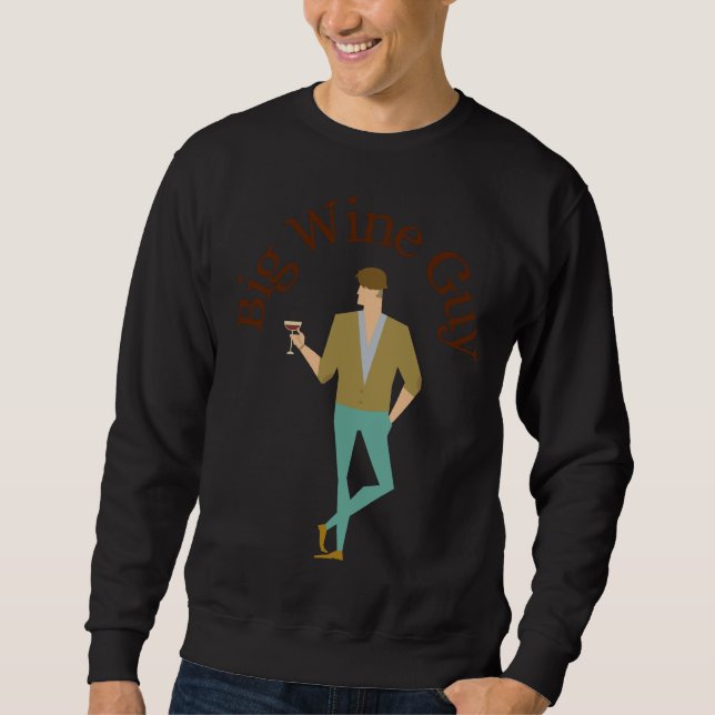 Moletom Design de Cara de vinho grande (Frente)