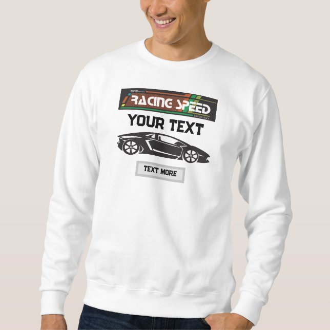Moletom Design de Carro de Velocidade de Corrida – Desempe (Frente)