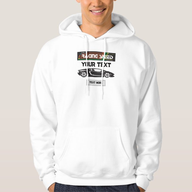 Moletom Design de Carro de Velocidade de Corrida – Desempe (Frente)