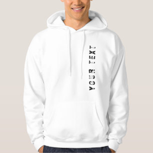 Moletom Design de duplo lado Modelo de texto branco