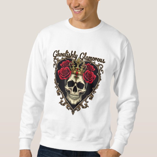 Moletom Design de Elegância Halloween Ghouly Glamorous (Frente)