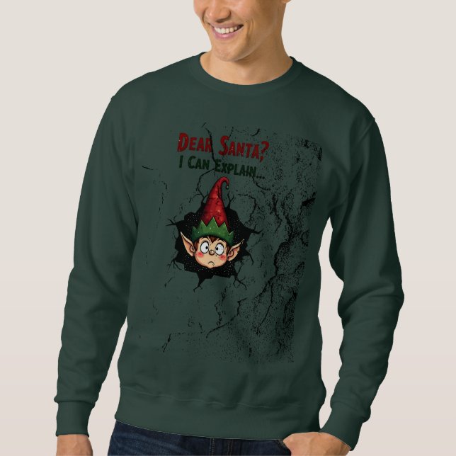 Moletom Design de Elf de Natal engraçado - Sweatshirt (Frente)