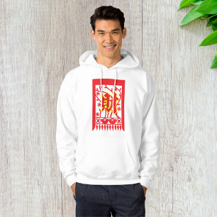 Moletom Design de Envelope Vermelho Chinês com Símbolo de 
