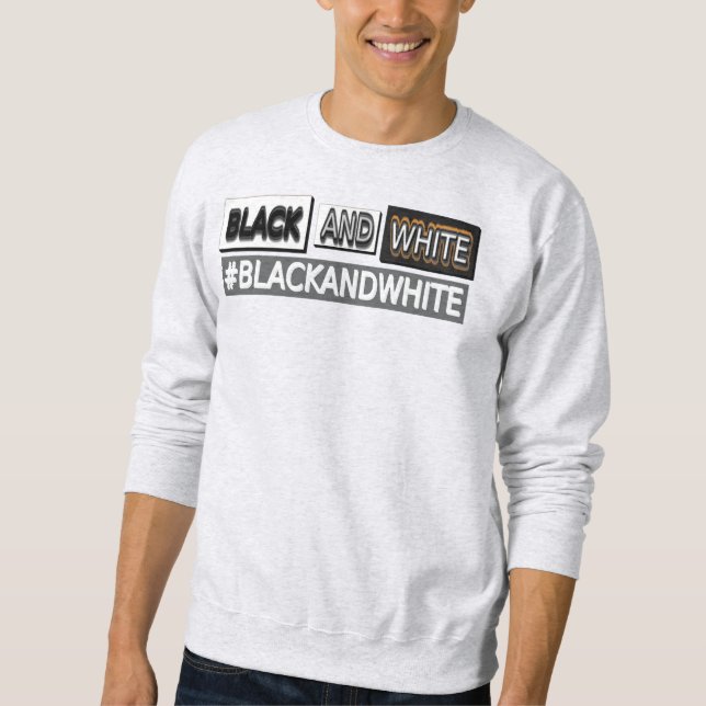 Moletom Design de Expressão Bestial "#BLACKANDWHITE". Comp (Frente)