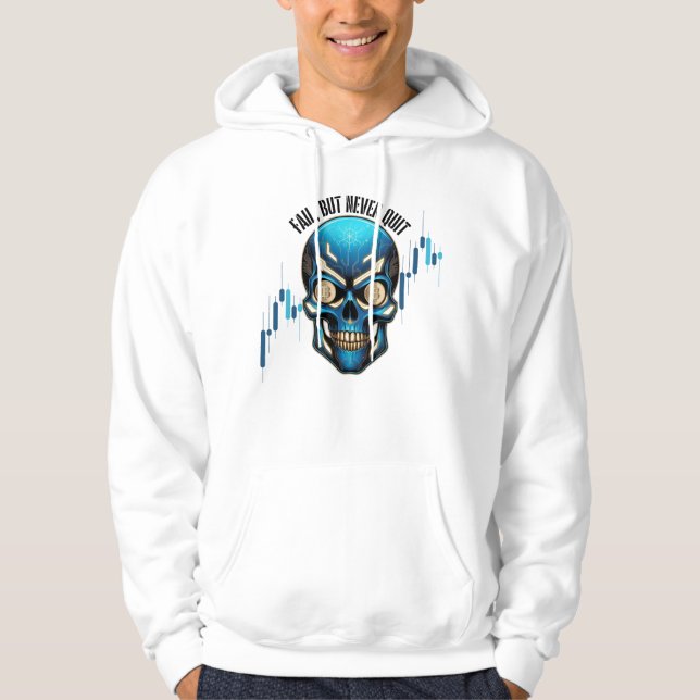 Moletom Design de Fantasia | Cripto Btc | Motivação | Azul (Frente)