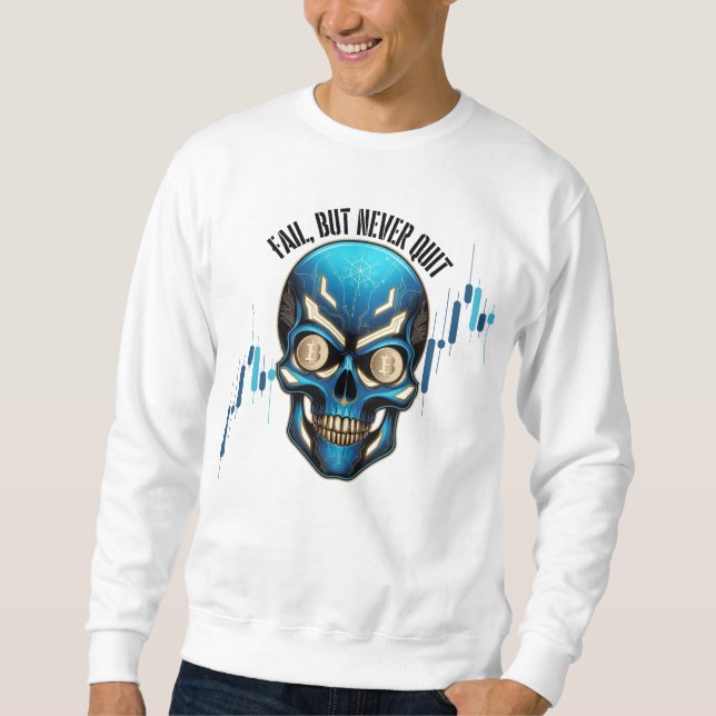 Moletom Design de Fantasia | Cripto Btc | Motivação | Azul (Frente)