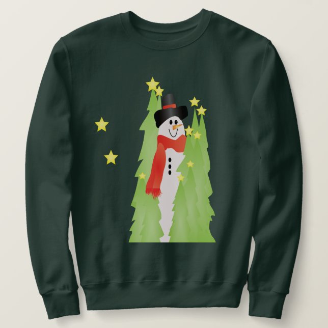 Moletom Design de feriado do Snowman (Frente do Design)