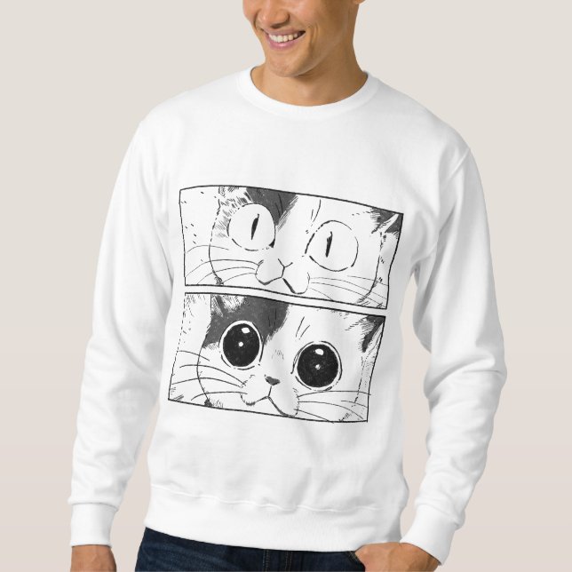 Moletom Design de Gato Engraçado (Frente)