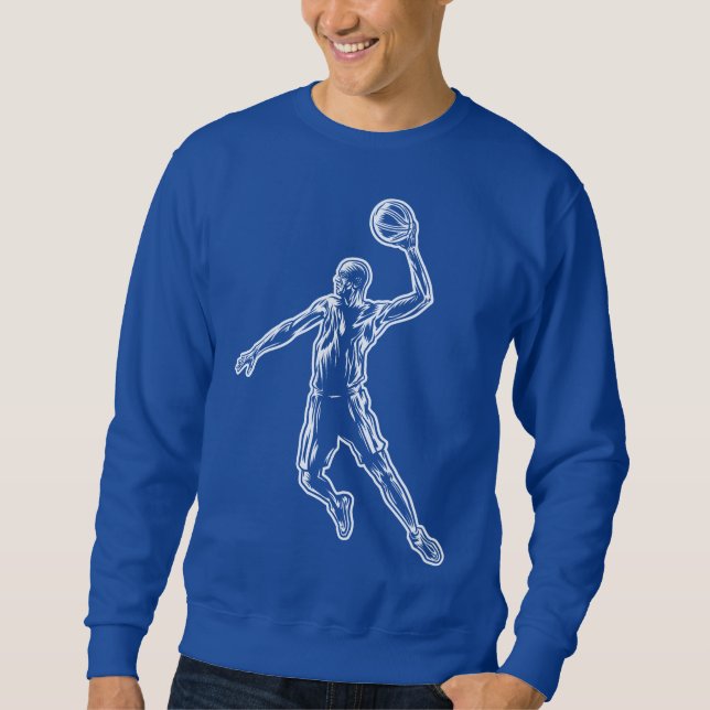 Moletom Design de Luz de Enterro de Jogador de Basquete (Frente)