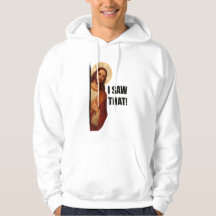 Design de meme cristão engraçado de Jesus "Eu Vi I