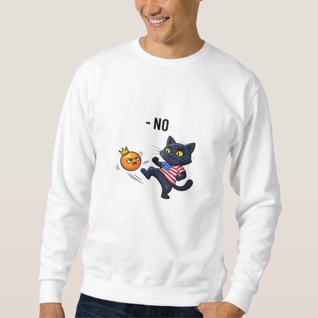 Moletom Design de Meme Político Engraçado Sem Gato (Frente)