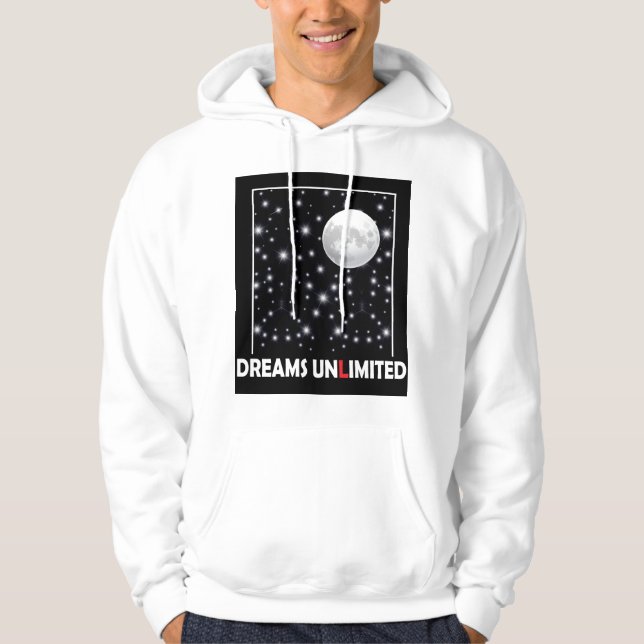 Moletom Design de motivação para o sonho com noite e lua e (Frente)