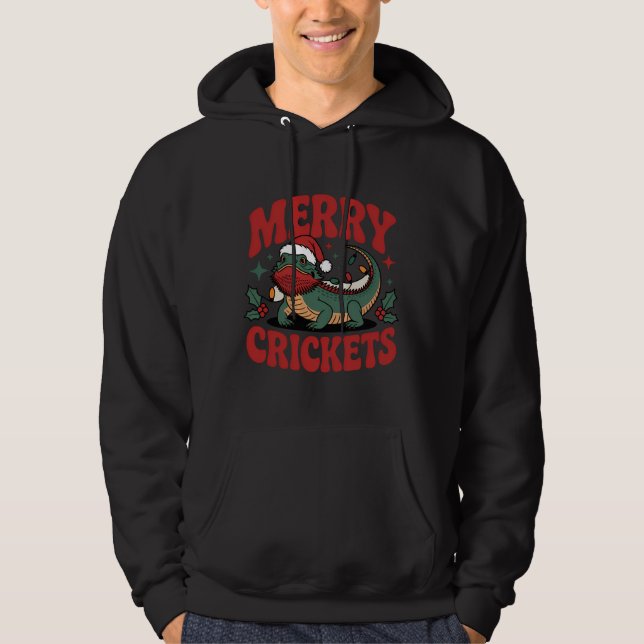 Moletom Design de Natal de Répteis Grilos Alegres (Frente)