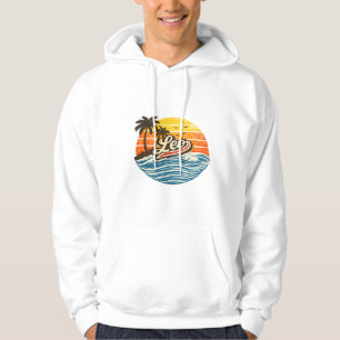 Moletom Design de Nome Leo Pôr do Sol Retro