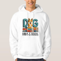 Design de Patinhas de Cachorro e Livros