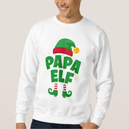 Moletom Design de pijama de Natal da família Papai Elfo