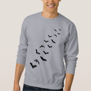 Moletom Design de Silhouette Bat do Halloween Negro Simple
