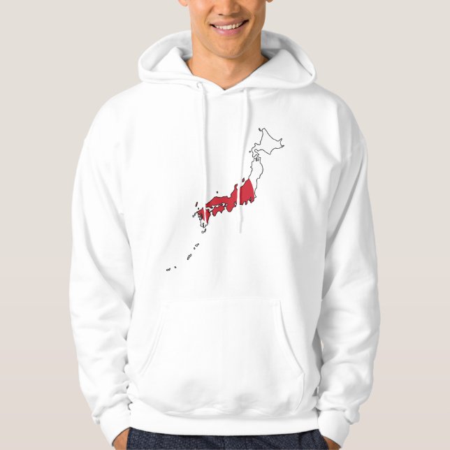 Moletom Design de Souvenir com Bandeira Japonesa no Mapa (Frente)