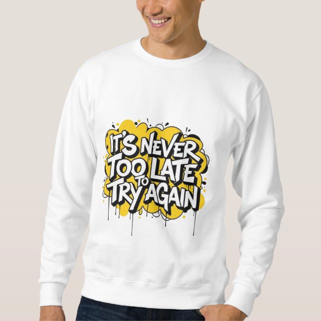 Moletom Design de Tipografia Amarelo-Negro (Frente)