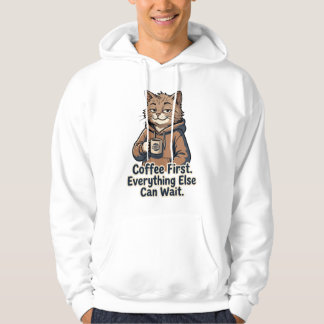 Moletom Design Divertido de Gato Amante de Café – Café Pri