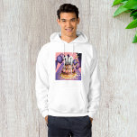 Moletom Design do Bolo Elegante do 10º Aniversário<br><div class="desc">Um décimo aniversário de casamento é uma ocasião para celebrar. Esta design é de um maravilhoso bolo de 10 anos. O bolo tem três camadas com velas ao redor de cada camada. No topo do bolo está o número dez. Ao redor do bolo estão também balões e fitas. Esta design...</div>
