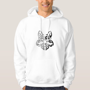 Moletom Design do Lobo Negro e Branco