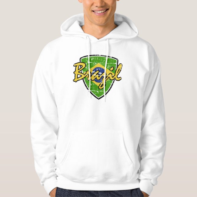 Moletom Design do protetor do futebol de Brasil (Frente)