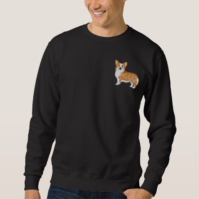 Moletom Design Gráfico do Corgi Galês Pembroke Vermelho e  (Frente)