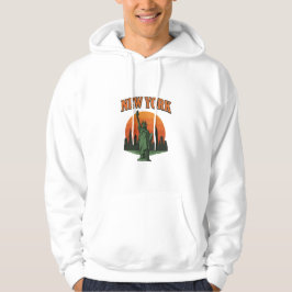 Moletom Design Gráfico Vintage de Nova York – Estátua da L