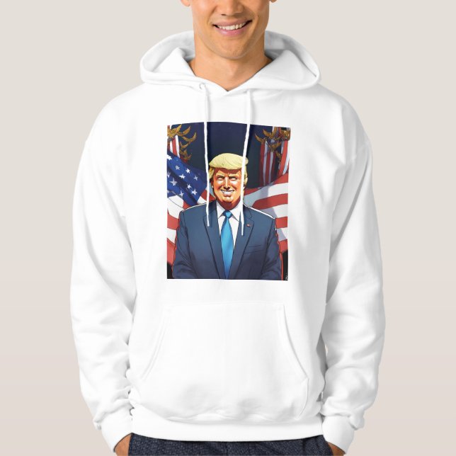 Moletom DESIGN HOODIE de Donald Trump com sorriso pequeno (Frente)