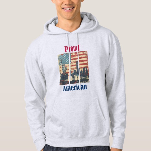 Moletom Design Patriótico Americano Vintage (Frente)