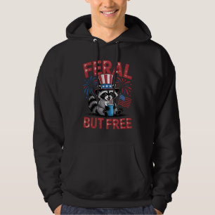 Moletom Design Patriótico Feral Mas Livre Raccoon