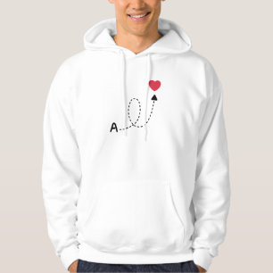 Moletom Design Romântico de Amor com a Primeira Letra