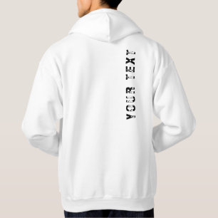 Moletom Design traseiro personalizado Modelo de texto bran