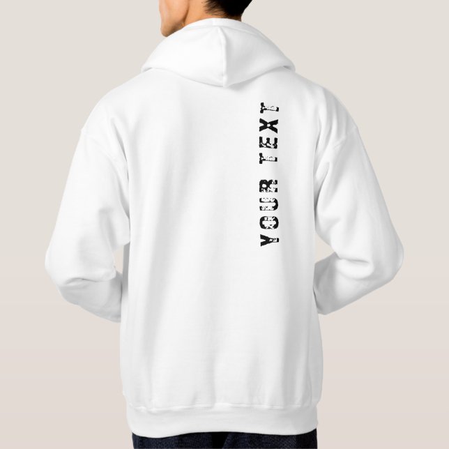 Moletom Design traseiro personalizado Modelo de texto bran (Verso)