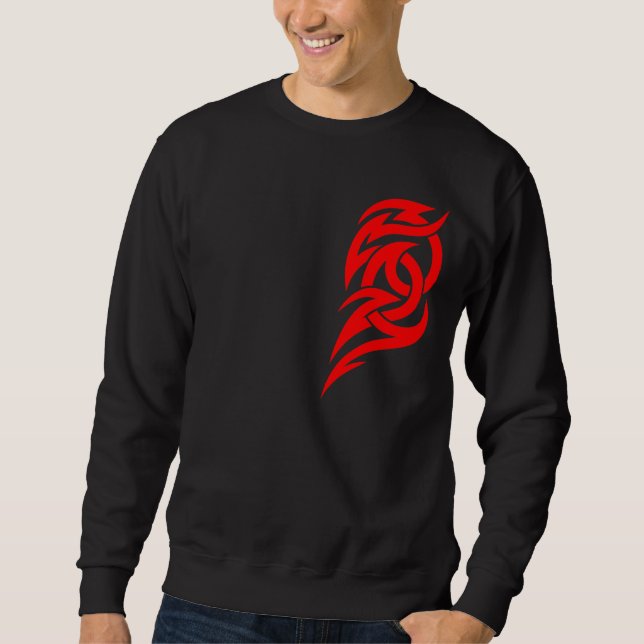 Moletom Design tribal vermelho 6 da caixa de 2 partes (Frente)